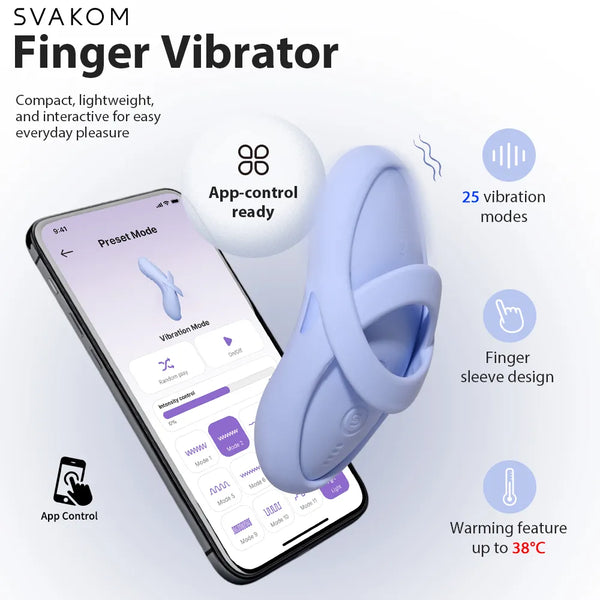 ECHO 2 App-controlled Flexible Finger Vibrator by svakom