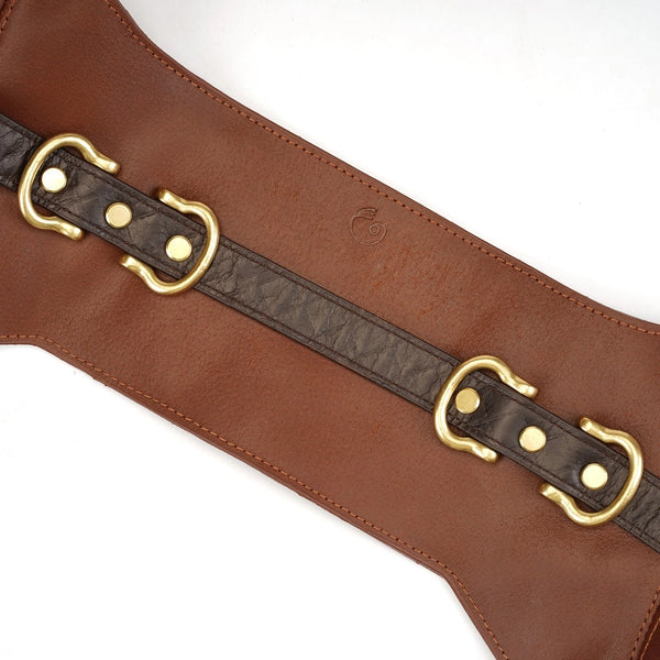 The Equestrian - Leather Bondage Waistbelt and Suspenders