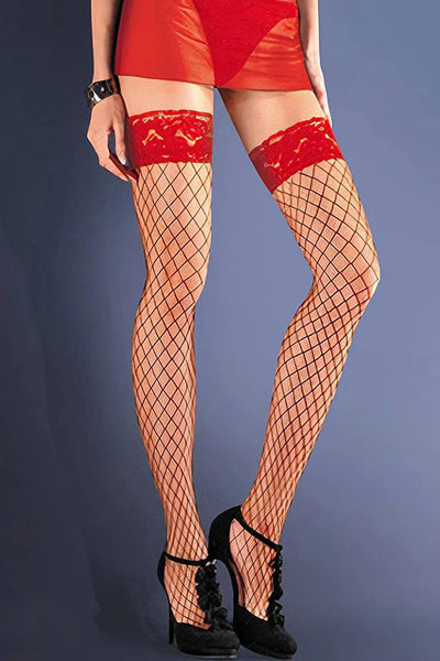 Erotica - Red Fishnet Hold-ups