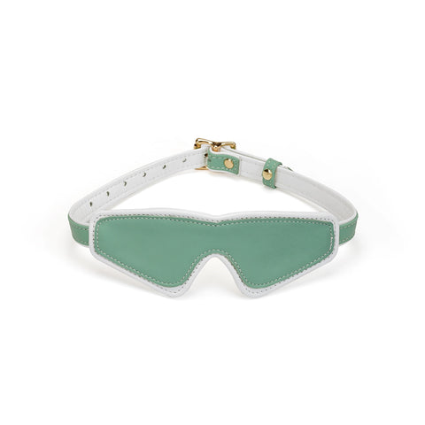 Fairy Green or Pink Leather Blindfold by Liebe Seele.