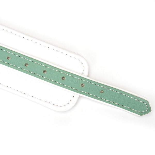 Fairy Green or Pink Leather Ankle Cuffs by Liebe Seele.