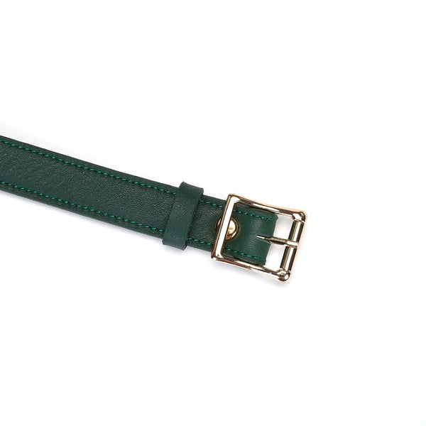 Mossy Chic Leather and Silicone Ball Gag by Liebe Seele