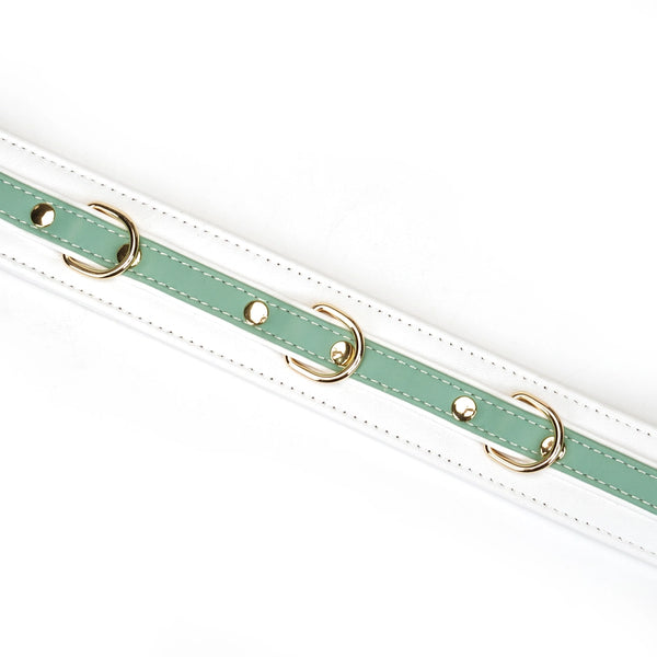 Fairy Green or Pink Leather Collar and Leash by Liebe Seele.