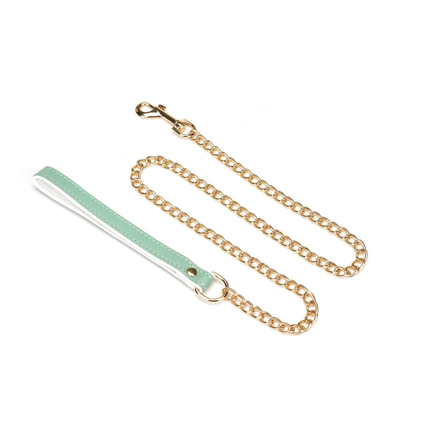 Fairy Green or Pink Leather Collar and Leash by Liebe Seele.