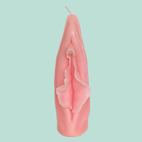 Handmade Pussy Candle Soft Pink