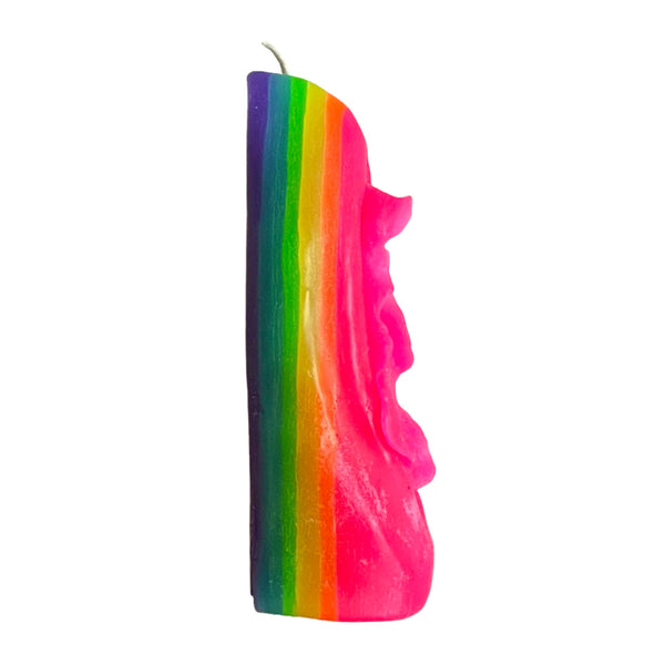 Handmade Pussy Candle Neon Rainbow