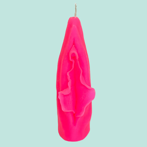 Handmade Pussy Candle Neon Pink