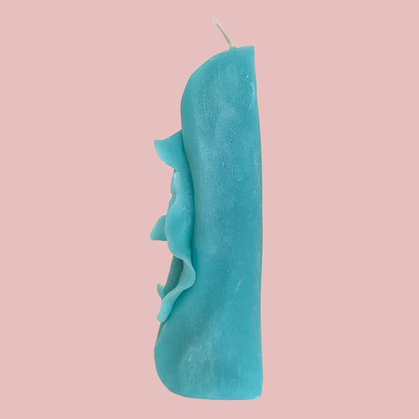 Handmade Pussy Candle Blue