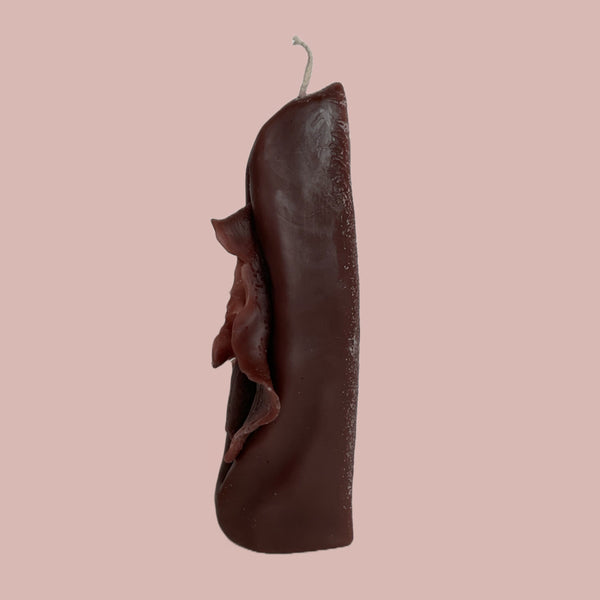 Handmade Pussy Candle Brown