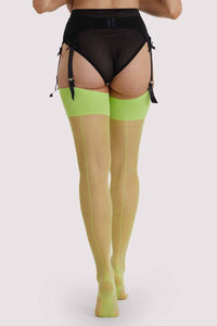 NEW! Acid Lime Seamed Stockings by Playful Promises