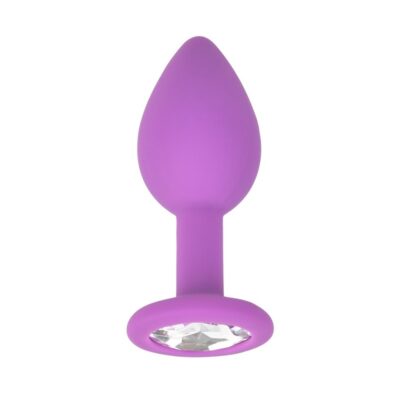 Loving Joy Jewelled Silicone Butt Plug Purple Small