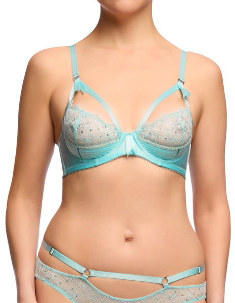 Last Few Sizes! Madame X Powder Blue Underwired Bra by Dita Von Teese?