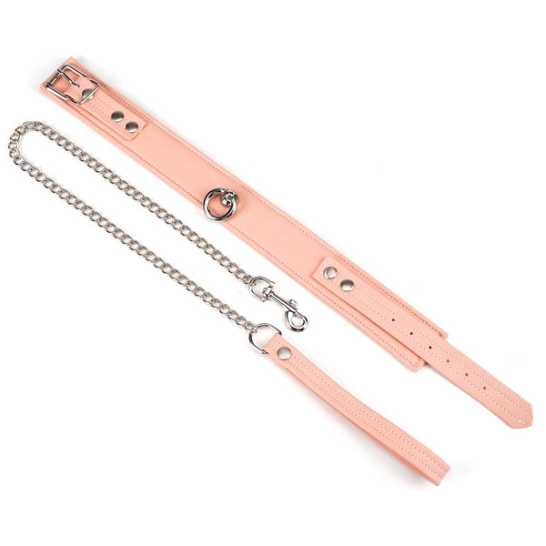 Organosilicon Collar with Leash by Liebe Seele Pink/Black