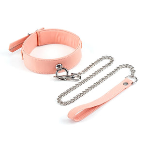 Organosilicon Collar with Leash by Liebe Seele Pink/Black