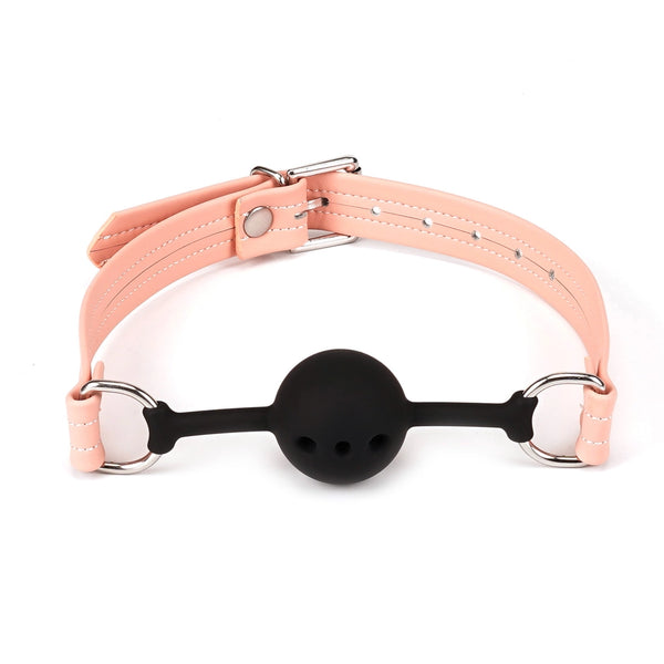 Organosilicon Ball Gag by Liebe Seele Pink/Black