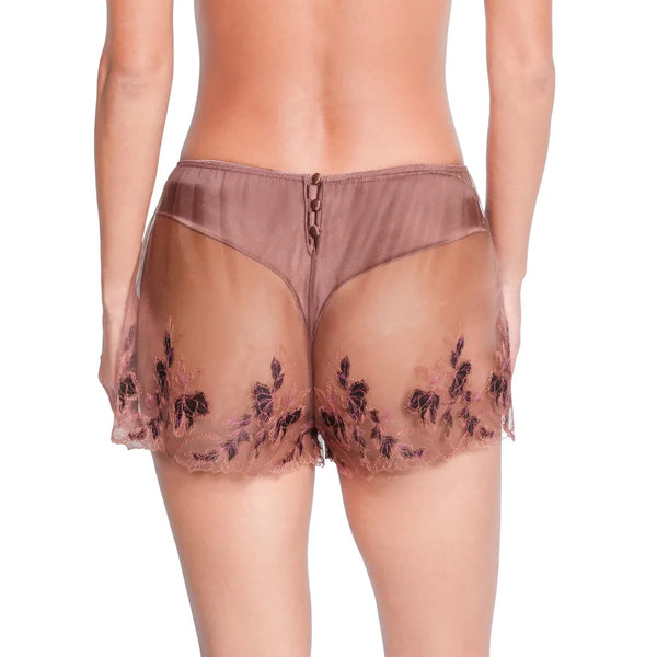 Prestige Poem Lace Shorts in Chestnut by HUIT