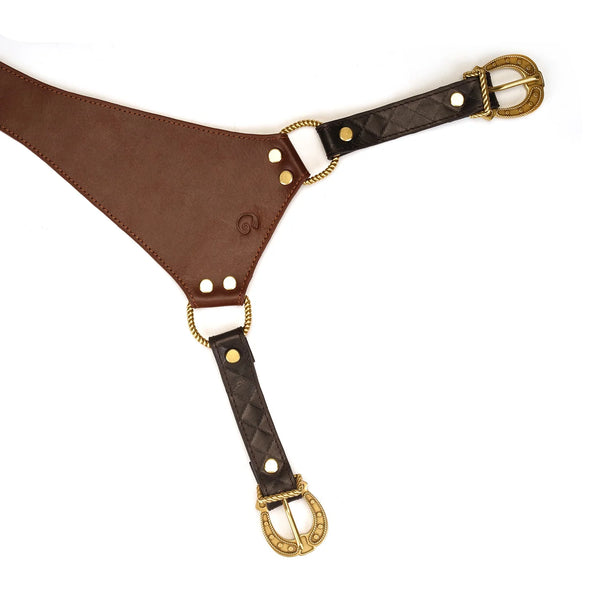 The Equestrian - Leather Panty with Gold Hardware