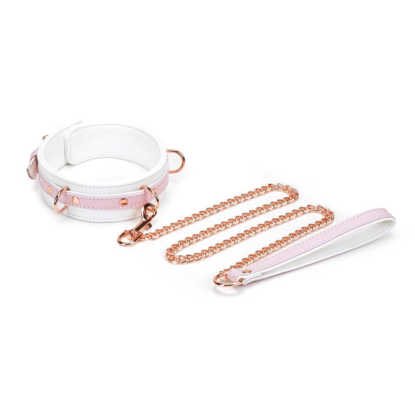 Fairy Green or Pink Leather Collar and Leash by Liebe Seele.