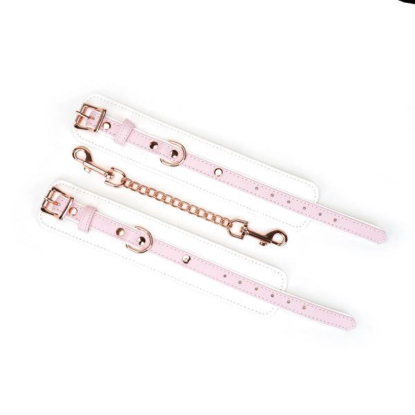 Fairy Green or Pink Leather Ankle Cuffs by Liebe Seele.