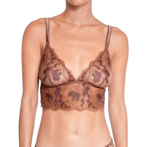 Prestige Poem Non-Wire Bralette in Chestnut by HUIT