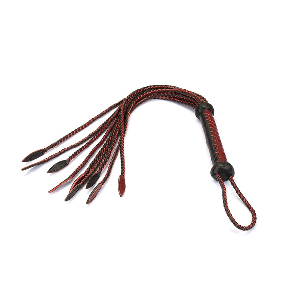 Red Wine Luxury Leather Cat O' Nine Tails by Liebe Seele