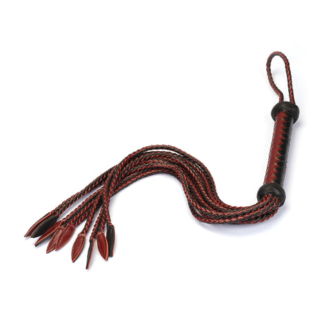 Red Wine Luxury Leather Cat O' Nine Tails by Liebe Seele