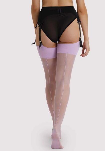Playful Promises Lilac Seamed Stocking