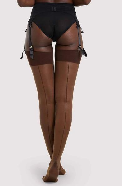 Playful Promises Seamed Stocking Dark Nude
