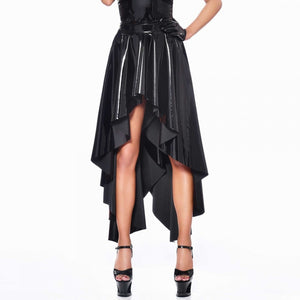 O High Shine Full Vinyl Skirt