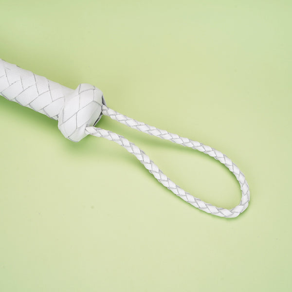 Fuji White Leather Cat O' Nine Tails by Liebe Seele