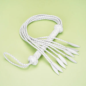 Fuji White Leather Cat O' Nine Tails by Liebe Seele