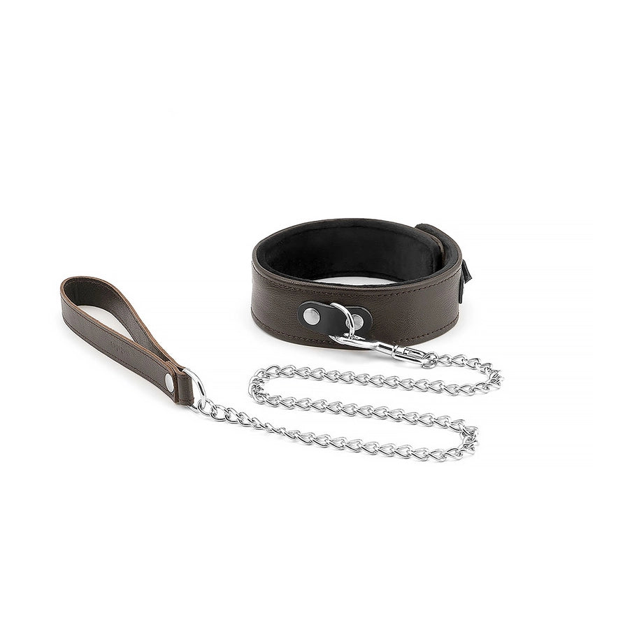Wild Gent Brown Leather Collar and Leash by Liebe Seele