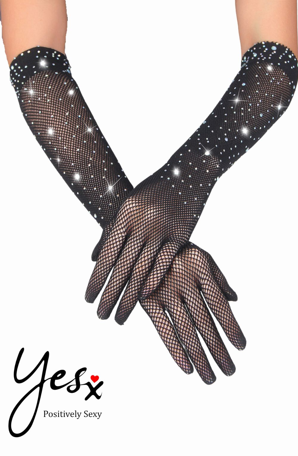Sparkly Fishnet Gloves