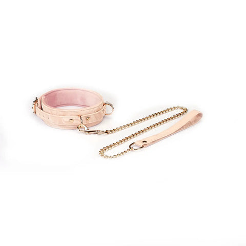 Boudoir Amor Vegan Collar with Leash Pink/Black