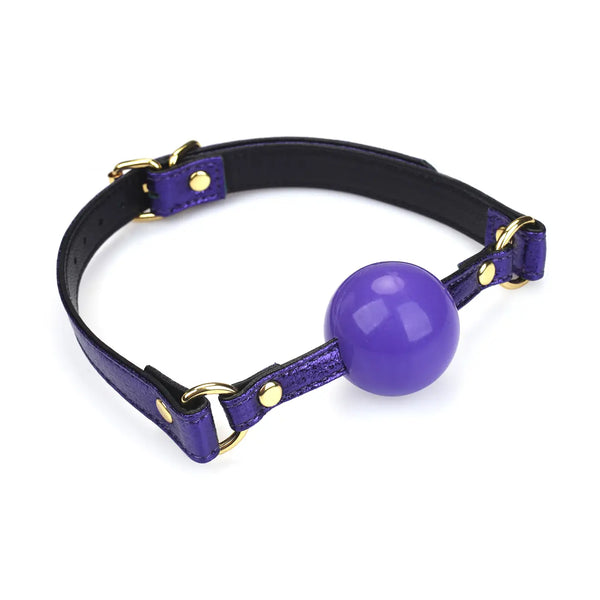 Aurora Cracked PU Ballgag in Violet Purple by Liebe Seele