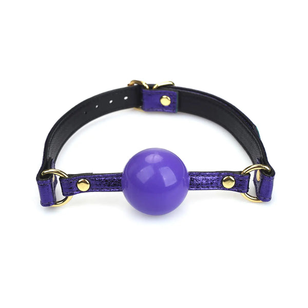 Aurora Cracked PU Ballgag in Violet Purple by Liebe Seele