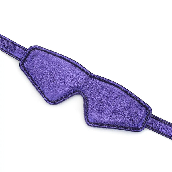 Aurora Cracked PU Blindfold in Violet Purple by Liebe Seele
