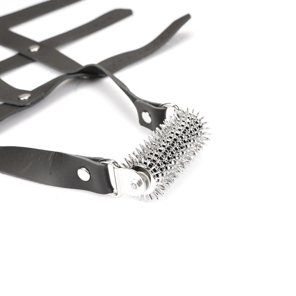 Leather Forced High Heel Ankle Harness by Liebe Seele (Silver & Rose Gold)