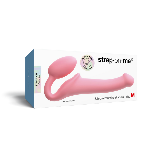 Silicone Bendable Strap-On – Pastel Pink