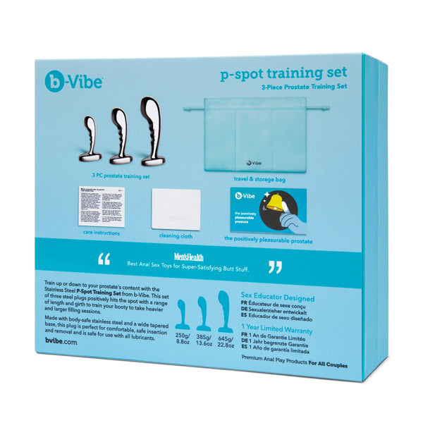 B-Vibe P-Spot Training Set - Stainless Steel - NEW