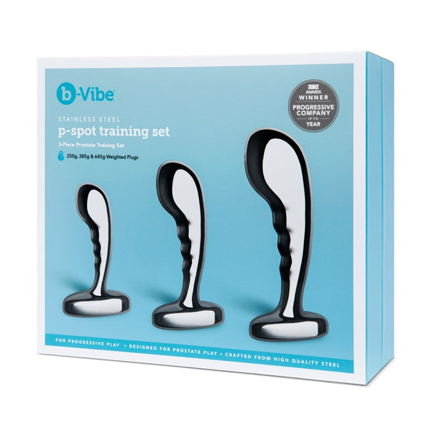 B-Vibe P-Spot Training Set - Stainless Steel - NEW