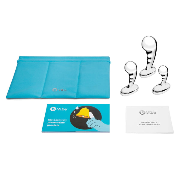 B-Vibe P-Spot Training Set - Stainless Steel - NEW