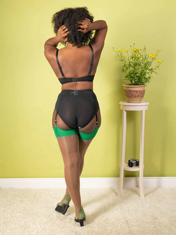 Cinnamon & Emerald  Seamed Stockings by What Katie Did