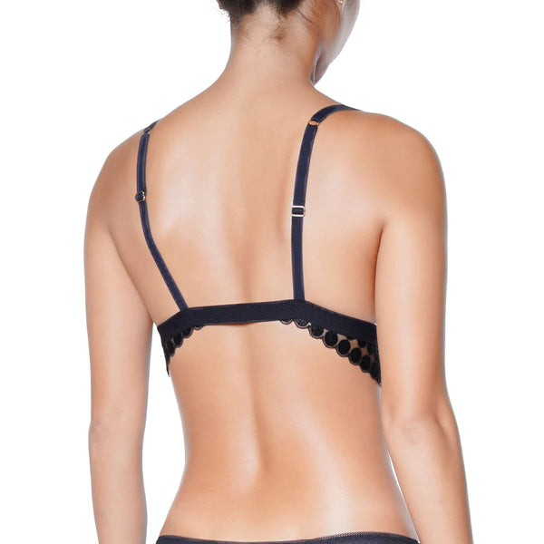 Deco Dots Black Non-Wired Bralette by HUIT