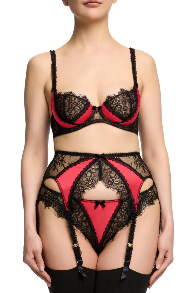 Glamcatcher Black & Runway Red Suspender Belt by Dita Von Teese She Said Boutique Glamcatcher Black & Runway Red Suspender Belt by Dita Von Teese She Said Boutique
