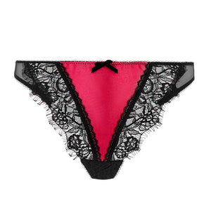 Glamcatcher Black & Runway Red Thong by Dita Von Teese