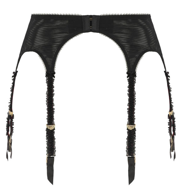 Glamcatcher Black & Runway Red Suspender Belt by Dita Von Teese