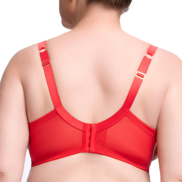 Nom de Plume Plunge Curve Bra in Flame by Dita Von Teese