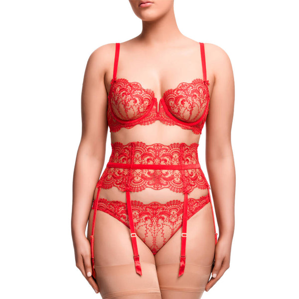 Nom de Plume Balconette Bra in Flame by Dita Von Teese