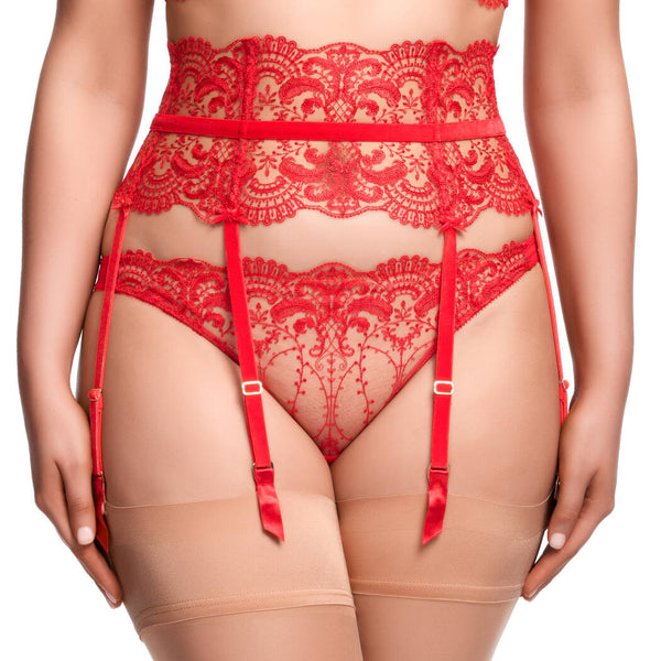 Nom de Plume Suspender Belt in Flame by Dita Von Teese